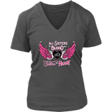 PINK Not Sisters by Blood...Open Road Girl V-Neck Shirt