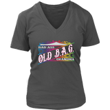 OLD B.A.G. RAINBOW Bad Ass Grandma Vneck Tee, 7 Colors