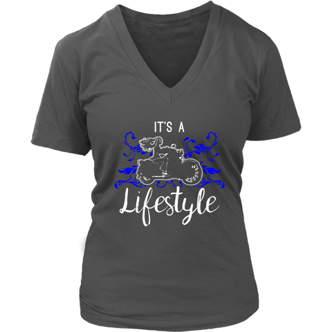 BLUE It’s a Lifestyle Women’s V-Neck T-Shirt-Short Sleeve