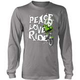GREEN Peace Love Ride UNISEX Long Sleeve Tee