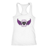 White or GREY/Purple May your Angels Always Ride with You Tank Top (2) COLORS