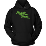 GREEN READY TO RIDE UNISEX PULLOVER HOODIE