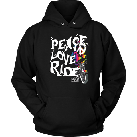 RAINBOW Peace Love Ride Sweatshirt UNISEX Hoodie