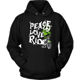 GREEN Peace Love Ride UNISEX Hoodie