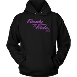 PURPLE READY TO RIDE UNISEX PULLOVER HOODIE