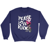 PINK Peace Love Ride Unisex Crewneck Sweatshirt