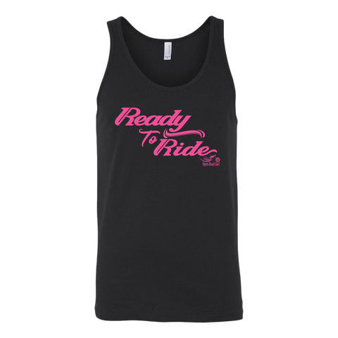 PINK READY TO RIDE UNISEX WIDE BACK TANK TOP