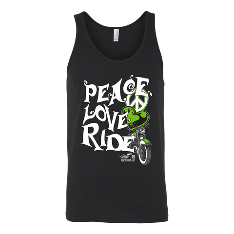 Green Peace Love Ride UNISEX Wideback Tank Top