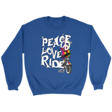 RAINBOW Peace Love Ride Unisex Crewneck Sweatshirt