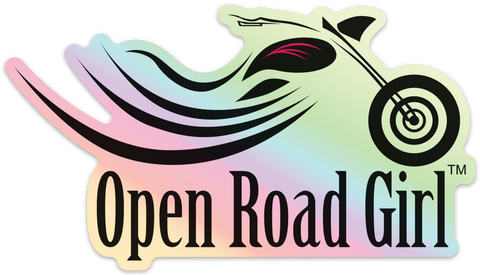 STICKER Open Road Girl Holographic sticker, 2 SIZES