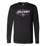 Grammy PURPLE/WHITE UNISEX Long Sleeve T-Shirt- Crewneck