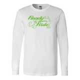 GREEN READY TO RIDE WITH SWIRLS UNISEX LONG SLEEVE TEE