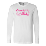PINK Ready to Ride with Swirls UNISEX Long Sleeve Tee