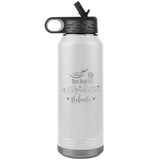 CUSTOM ENGRAVED Open Road Girl with Hearts (32 OUNCES) Insulated Water Bottle, 16 COLORS