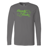 GREEN READY TO RIDE WITH SWIRLS UNISEX LONG SLEEVE TEE