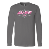 Grammy PINK/WHITE UNISEX Long Sleeve T-Shirt- Crewneck
