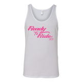PINK READY TO RIDE UNISEX WIDE BACK TANK TOP