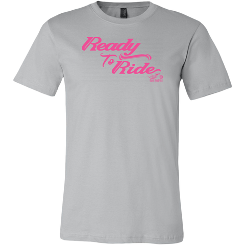 PINK READY TO RIDE MEN'S STYLE CREW NECK TEE