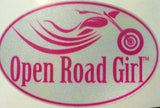 STICKER Open Road Girl Reflective Decal Helmet Sticker, 6 Colors