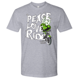 GREEN Peace Love Ride UNISEX Tee Shirt