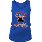 RED A Woman on her Motorcycle is a Beautiful Thing Wide Back Tank Top