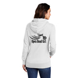 WHITE Open Road Girl Full PULLOVER Hoodie - CHOOSE YOUR LOGO COLOR!