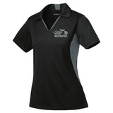 BLACK and SILVER Open Road Girl 2-Toned Sport-Wick® Polo