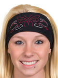 open road girl tribal butterfly rhinestone headwrap for lady biker motorcycle bandana for women