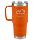 OPEN ROAD GIRL (20 OUNCES) TRAVEL MUG WITH HANDLE, 16 COLORS