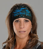 blue Knotty Band Open Road Girl pullover headwraps with rhinestones
