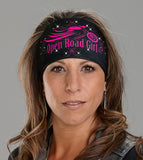 pink Knotty Band Open Road Girl pullover headwraps with rhinestones