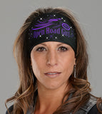 purple Knotty Band Open Road Girl pullover headwraps with rhinestones