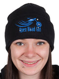 Embroidered Open Road Girl Black Stocking Cap, 7 Colors
