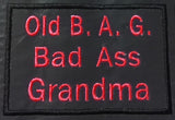PATCH Old B.A.G. Badass Grandma Patch, 4 COLORS