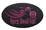 PATCH Open Road Girl Oval Embroidered Patch, 10 COLORS