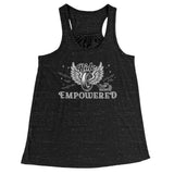 BLACK/WHITE Ride Empowered Open Road Girl Flowy Tank