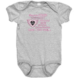 Pink/White Here is to Strong Independent Women BABY Onesies, 8 COLORS