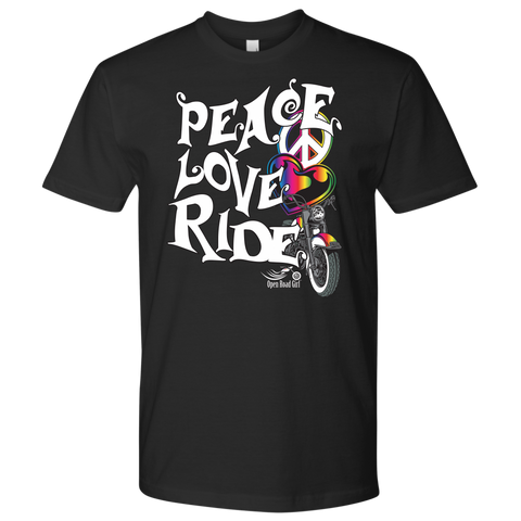 RAINBOW Peace Love Ride UNISEX Tee Shirt