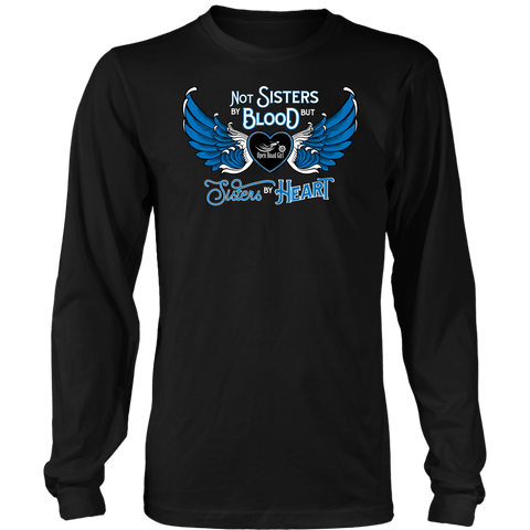 BLUE NOT SISTERS BY BLOOD...OPEN ROAD GIRL LONG SLEEVE TEE