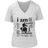 I AM...Inspiration Women's Open Road Girl V-Neck Shirt, 5 COLORS
