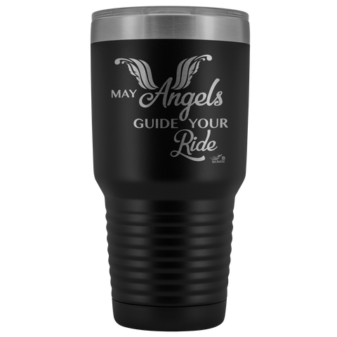 MAY YOUR ANGELS GUIDE YOUR RIDE (30 OUNCES) TRAVEL MUG, 12 COLORS