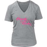 PINK READY TO RIDE WOMEN'S VNECK TEE