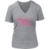 PINK Ready to Ride with Swirls Women's Vneck Tee