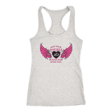 WHITE or GREY/Pink May your Angels Always Ride with You Tank Top (2) COLORS