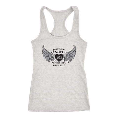 Grey May your Angels Always Ride with You Tank Top (3) COLORS