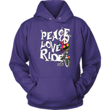 RAINBOW Peace Love Ride Sweatshirt UNISEX Hoodie