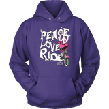 PINK Peace Love Ride Sweatshirt UNISEX Hoodie