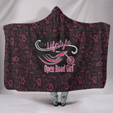 PINK/Black Open Road Girl Hooded Blanket, 2 Styles