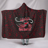 RED/Black Open Road Girl Hooded Blanket, 2 Sizes