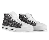 Black & White Scatter Hi Top Open Road Girl with Black Sole
